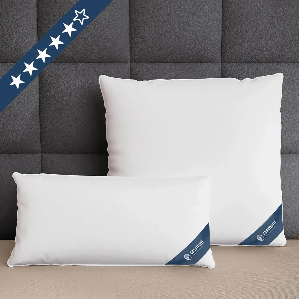 Daunen- und Federkissen »LUXUS« – 60% Daunen, 40% Federn, Klasse 1, Downpass, hergestellt in Deutschland, Größe: 80x80