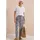 Cecil Wide Leg Hose im Loose Fit mit Leo-Print - blau
