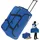 SPEAR Trolley Reisetasche Herren Damen XXL Koffer Rolltasche 85 Liter Reiserolltasche Tasche Koffer mit Schultergurt groß Spear 910 Royal Blau + Koffergurt - Blau