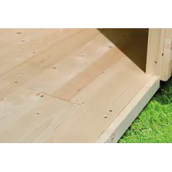 Gartenhaus-Fußboden KARIBU, beige (naturbelassen), B:490cm T:310cm, Holz, Gartenhaus-Fußböden