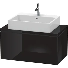 Duravit L-Cube 82x47,7cm, sw hgl, für Konsole, 1 Auszug