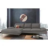W.SCHILLIG Ecksofa enjoy&MORE, Designsofa, bequem, zeitlos und elegant, L-Form, Sitztiefenverstellung, Füße schwarz pulverbeschichtet, Breite 340 cm grau