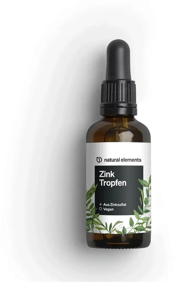 Zink Tropfen - 100ml - 15mg Zink pro Tagesdosis - Premium: Ionisches Zink (Zink-Sulfat) - Ohne Alkohol, laborgeprüft, 100% vegan & in Deutschland produziert 100 St