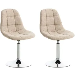 CLP 2er Set Stühle Emil Stoff creme