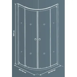 Primaster Easy 5 Runddusche 80 x 80 cm 0782301941