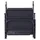 INDA-EXCLUSIV Doppelliege 2 in 1 Gartenliege 59 x 59 x 22 cm Schwarz
