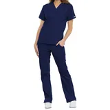 Cherokee - Uniform Damen Kasack mit V-Ausschnitt Originals Line Gr. XS, Marineblau, 18001