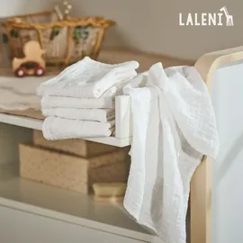 Laleni 30er Set Mulltücher Spucktücher Baby - saugstarke Mullwindeln aus Reiner Baumwolle ® Moltontücher, Musselin Tuch Baby, 70x70 cm, weiß