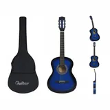 vidaXL Klassikgitarre für Anfänger mit Tasche Blau 3/4 36"