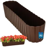 OEM Blumenkasten Oval 60 x 20 x 20 cm Braun