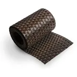 zaun|zu® Sichtschutz Rattan Einzelstreifen für Doppelstabmatten Schwarzbraun 2,55m