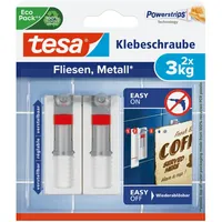 Tesa Klebeschraube für Fliesen und Metall verstellbar (max. 3