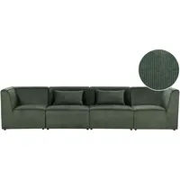 4-Sitzer Sofa Cord dunkelgrün LEMVIG