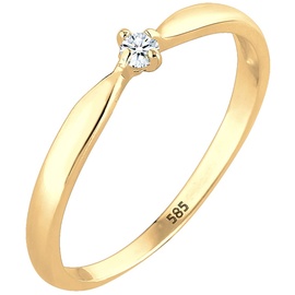 Elli DIAMORE Ring Damen Verlobung Welle Diamant (0.03 ct.) 585 Gelbgold