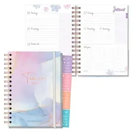 häfft® verlag Häfft-Timer Fancy 26/27 Bleu & Rosé