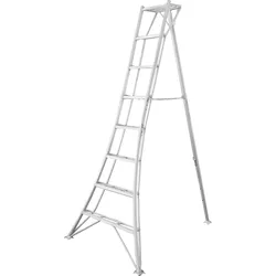 Vielzweckleiter NIWAKI, silber (silberfarben), B:125cm H:240cm, Aluminium, Leitern, Gartenleiter, gleicht Unebenheiten im Gelände aus