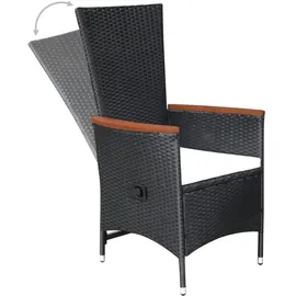 vidaXL Polyrattan Garten-Essgruppe 7-tlg. 3070766