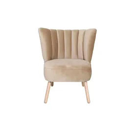 Max Winzer Sessel Alessandro Samtvelours 70 x 80 x 66 cm Sand