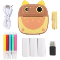 Sofortdruck-Kinderkamera, Kitty-Digitalkamera Zum Drucken von Fotos für Kinder, 4-facher Zoom, für 3-, 4-, 5-, 6-, 7-, 8-, 9- und 10-jährige Mädchen und Jungen, mit