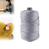 Polyester Garn 4mm X 200m,Makramee Garn 4mm,Makramee Band,Polypropylene Yarn,Geflochten Makramee Schnur Farbig,Garn Zum Häkeln Für Stricken,Dekoration DIY Handwerk (Grau)