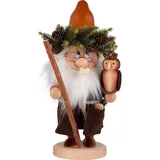 Christian Ulbricht Räuchermann Wichtel Waldgeist 32 cm beige