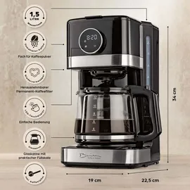 Barista Filterkaffeemaschine Touch Schwarz/Silber