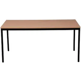 Gürkan Mehrzwecktisch buche rechteckig, Vierkantrohr schwarz, 180,0 x 80,0 x 75,0 cm