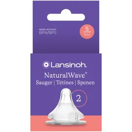 Lansinoh Sauger Gr. S - langsamer Milchfluss - ab dem 1. Monat, 2 Stück