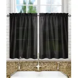 Ellis Vorhang Stacey Ballon Querbehang, schwarz, 56 x 36 Tiers
