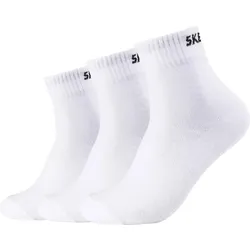 3 Paar Skechers Unisex Quarter Socken SK42017 WEISS 47/49