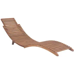 vidaXL Klappbare Sonnenliegen 2 Stk. Massivholz Teak