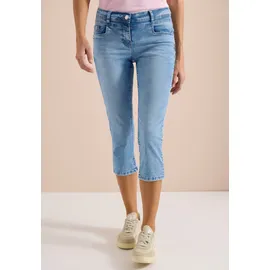 Cecil 3/4 Slim Leg Jeans im Casual Fit Light Blue Washed 34 - 34W / 22L