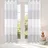 heimtexland ® Ösenschal Querstreifen Maritim Leinen Optik Natur 245x140 cm Ökotex Vorhang Creme Silber grau Nordsee Landhaus Gardine Typ562