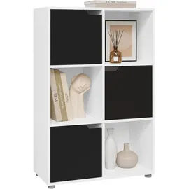 Woltu Bücherregal 59,6 x 91 x 29 cm Schwarz/Weiß