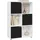 Woltu Bücherregal 59,6 x 91 x 29 cm Schwarz/Weiß