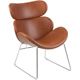 ACTONA GROUP MID.YOU Sessel, Cognac, 65x85x75 cm, Wohnzimmer, Sessel, Polstersessel