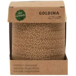 Geschenkband/Ringelband biologisch abbaubar 100 Meter "Glimmer Dots" - gold