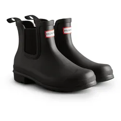 Gummistiefel HUNTER "ORIGINAL CHELSEA HUNTER TRI LOGO BOOT", Gr. 43, schwarz, Synthetik, sportlich, Schuhe