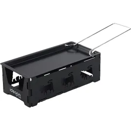 ideoon Faltbares Raclette-Teelicht für 1-2 Personen schwarz