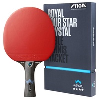 Stiga Royal 4 Sterne Tischtennis Schläger, Schwarz/Rot