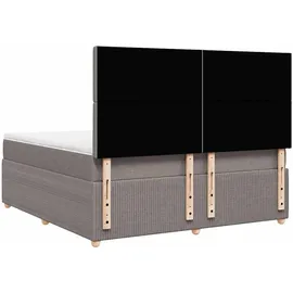 vidaXL Boxspringbett 180 x 200 cm Taupe