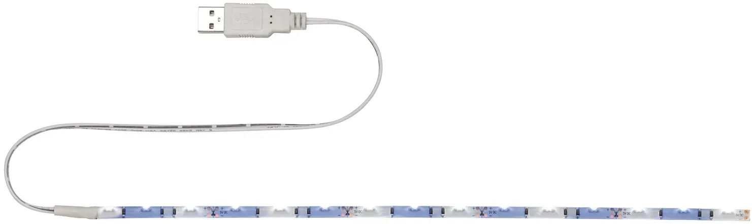 Paulmann Function USB-Stripe 30cm Blau/Weiß 1,5W 5V Weiß Metall/Kunststoff