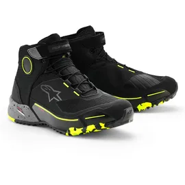 Alpinestars CR-X Drystar Schwarz/Dunkelgrau/Neongelb 45,5