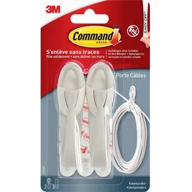 3M CommandTM Kabelhalter (L x B x H) 95 x 25 x 25mm Weiß, Grau Inhalt: 2St.