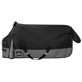 Start Outdoordecke Pferd 600D Ripstop – wasserdichte & atmungsaktive Regendecke Winterdecke 0 g mit Polarfleece – Schutz & Wärme für Ihr Pferd (Schwarz/Dunkelgrau, 155cm (0g/m2 Polarfleecefutter))
