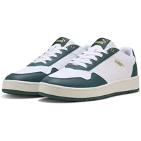 Puma Court Classic Sneaker White-Dark myrtle/PUMA gold 38.5 EU