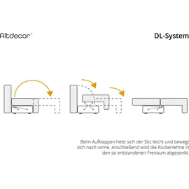 altdecor Ecksofa mit Schlaffunktion und Bettkasten LONLI-L 251x189x68 cm Braun - Corner Sofa Bett Eckcouch Couch L-Form Schlafcouch Ausziehbar Wohn... - Braun/Dunkelbraun