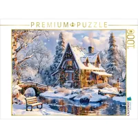 Calvendo Puzzle Cottage Haus am Wasser zur Weihnachtszeit 1000