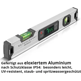STAHLWERK Digitale Wasserwaage DW-400 ST Silberfarben 40 cm