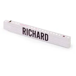 Personalisierter Zollstock ,Metrie 2m Block 52 | mit männlichen Namen Name: Richard